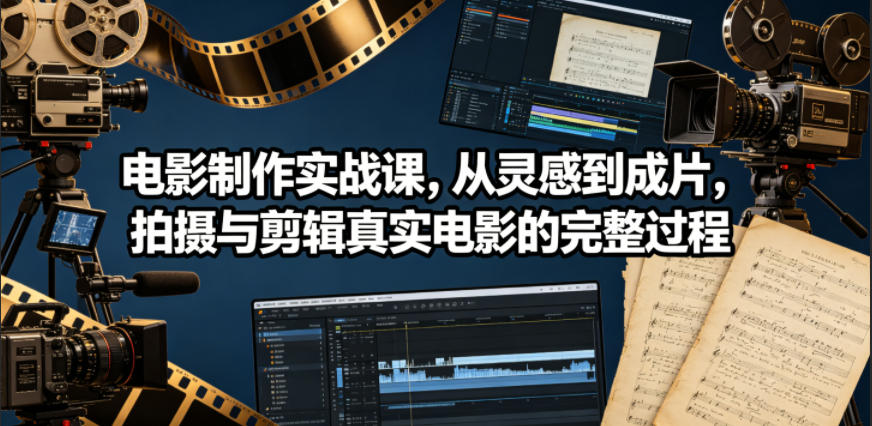 电影制作实战课，从灵感到成片，拍摄与剪辑真实电影的完整过程【原创双语字幕】-好耶资源