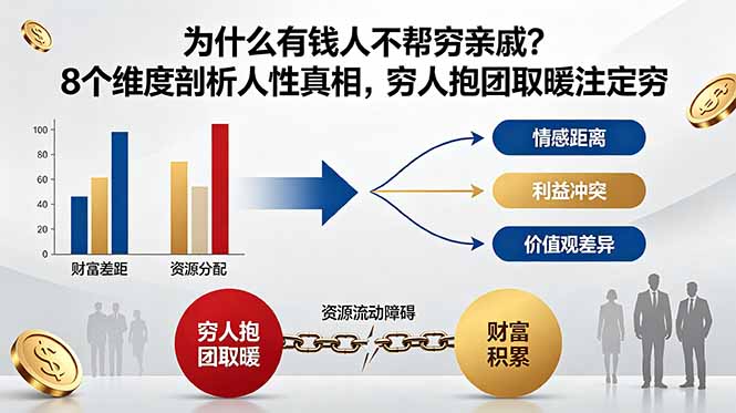 付费文章:为什么有钱人不帮穷亲戚?8个维度剖析人性真相,穷人抱团取暖注定穷-好耶资源