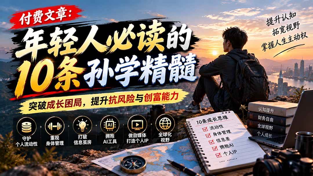 (21112期)付费文章:年轻人必读的10条孙学精髓,突破成长困局,提升抗风险与创富能力-好耶资源