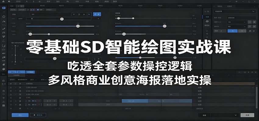零基础SD智能绘图实战课:吃透全套参数操控逻辑,多风格商业创意海报落地实操-好耶资源