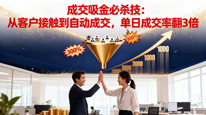 吸金成交营销必杀技：从客户接触到自动成交，单日成交率翻3倍-好耶资源