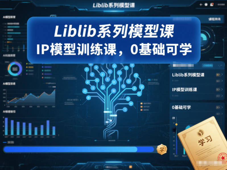 Liblib系列模型课，IP模型训练课，0基础可学-好耶资源