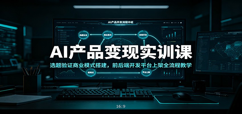 AI产品变现实训课:选题验证商业模式搭建,前后端开发平台上架全流程教学-好耶资源