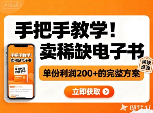 手把手教学！在小红书卖稀缺电子书，单份利润2张+的完整方案-好耶资源