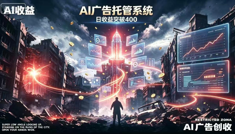 AI智能广告,全自动化运行,单日可达400+,小白新手0基础上手【揭秘】-好耶资源