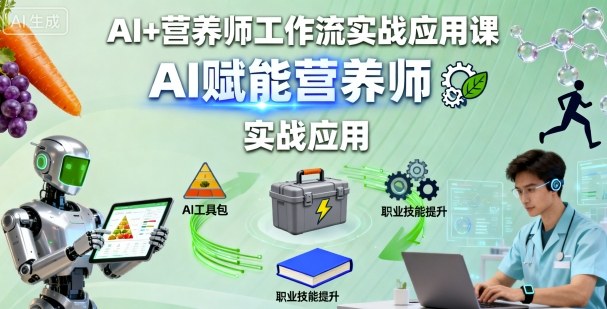 AI+营养师工作流实战应用课，AI赋能营养师-好耶资源