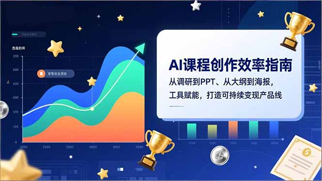AI课程创作效率指南，从调研到PPT、从大纲到海报，工具赋能，打造可持续变现产品线-好耶资源
