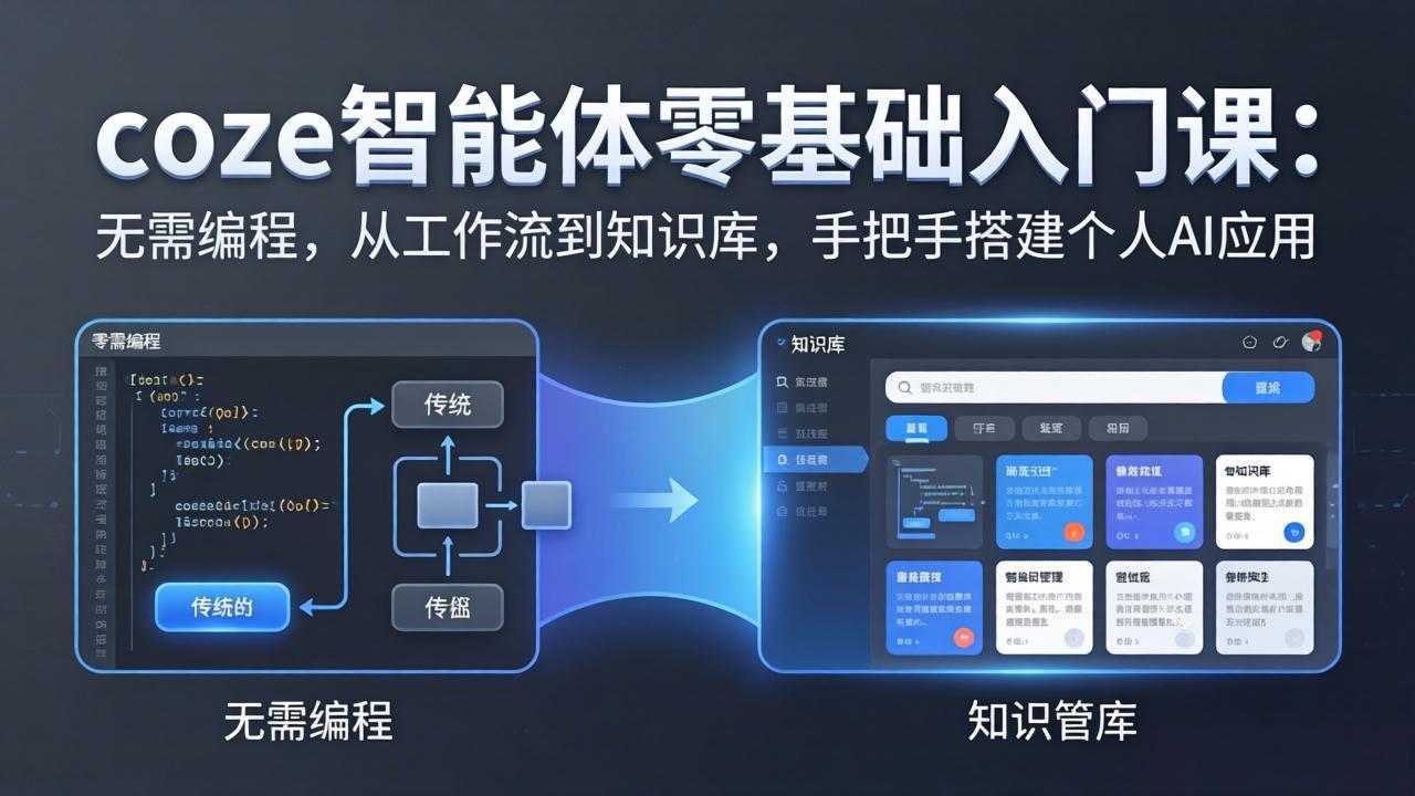 coze智能体零基础入门课:无需编程,从工作流到知识库,手把手搭建个人AI应用-好耶资源