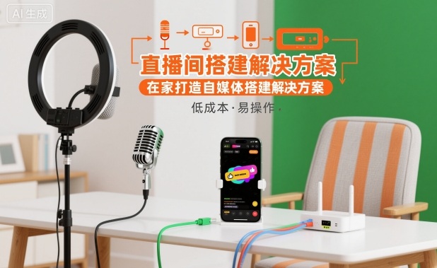直播间搭建解决方案，在家打造自媒体搭建解决方案-好耶资源