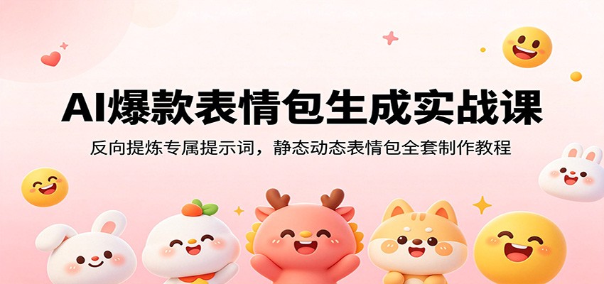 AI爆款表情包生成实战课:反向提炼专属提示词,静态动态表情包全套制作教程-好耶资源