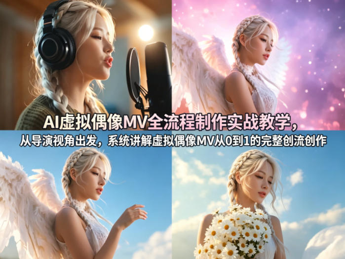 AI虚拟偶像MV全流程制作实战教学,从导演视角出发,系统讲解虚拟偶像MV从0到1的完整创作流程-好耶资源