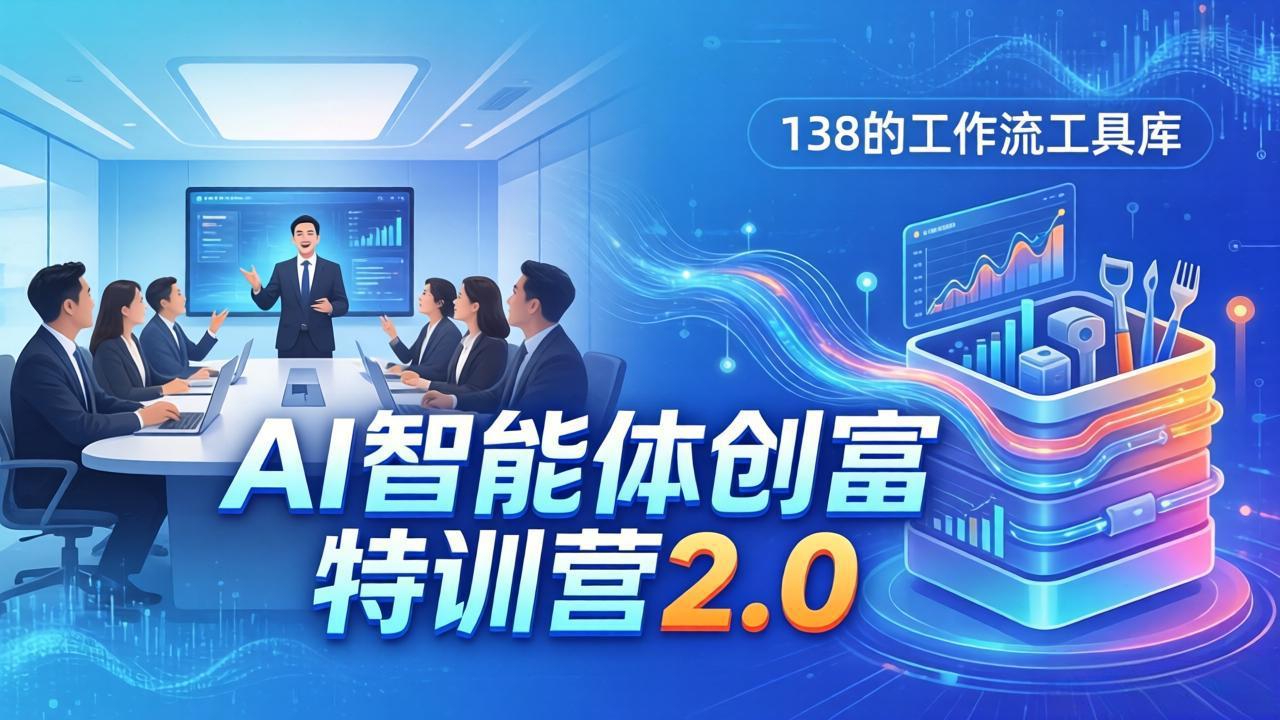 AI智能体创富训练营2.0：3天闭门直播+视频课+工具库，从0到1搭建智能体附138个工作流-好耶资源