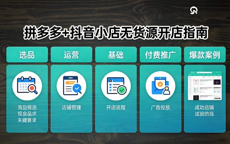 拼多多+抖音小店无货源开店，包括：选品、运营、基础、付费推广、爆款案例等(更新26年3月)-好耶资源