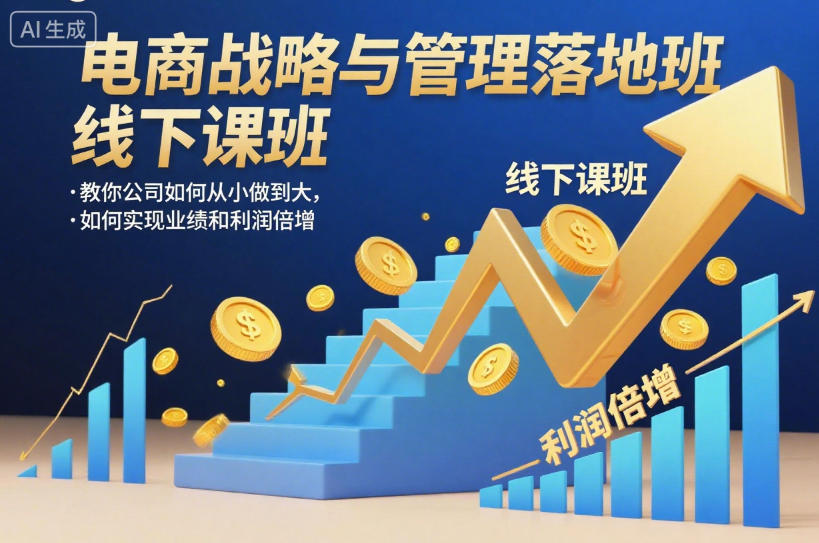电商战略与管理落地班线下课，教你公司如何从小做到大，如何实现业绩和利润倍增【录音】-好耶资源