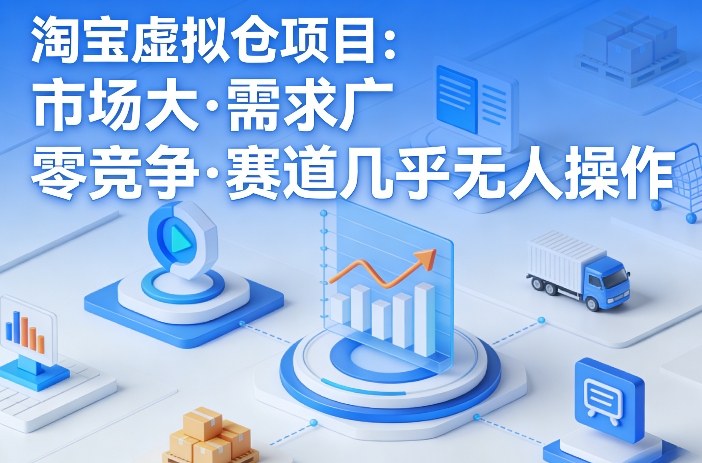 淘宝虚拟仓项目,市场大,需求广,零竞争,赛道几乎没人操作-好耶资源
