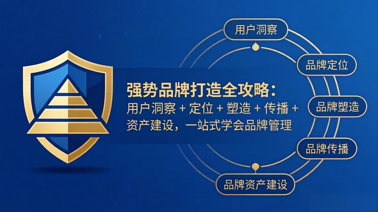 强势品牌打造全攻略：用户洞察 + 定位 + 塑造 + 传播 + 资产建设，一站式学会品牌管理-好耶资源