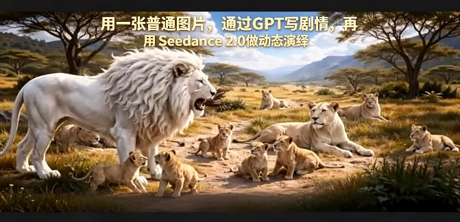用一张普通图片，通过GPT写剧情，再用Seedance 2.0做动态演绎，居然能生成迪士尼风格搞笑动画-好耶资源