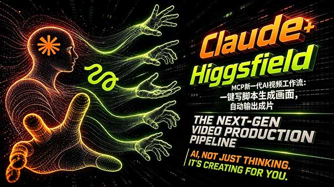 Claude+Higgsfield MCP新一代AI视频工作流：一键写脚本生成画面，自动输出成片-好耶资源