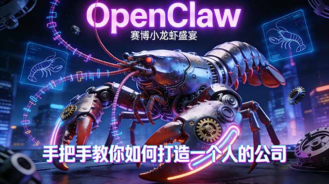 OpenClaw，小龙虾-从产品到爆款的成长之路，手把手教你如何打造一个人的公司-好耶资源