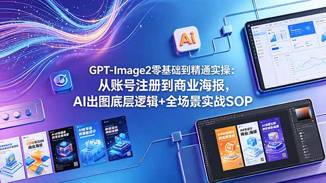 GPT-Image2零基础到精通实操:从账号注册到商业海报,AI出图底层逻辑+全场景实战SOP-好耶资源