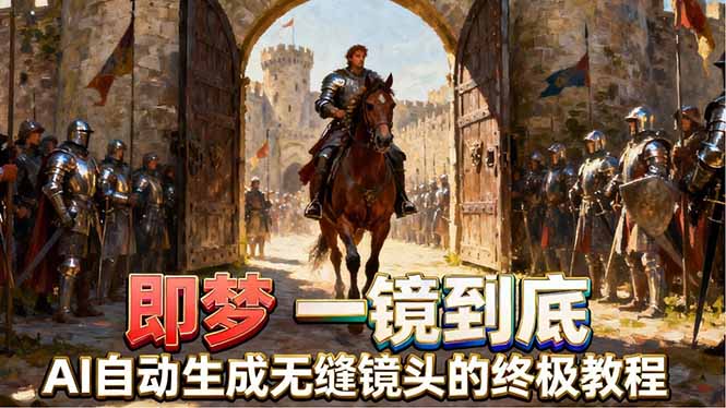 即梦AI一镜到底终极教程，智能补帧+运镜技巧，AI自动生成无缝丝滑长镜头高效出片-好耶资源