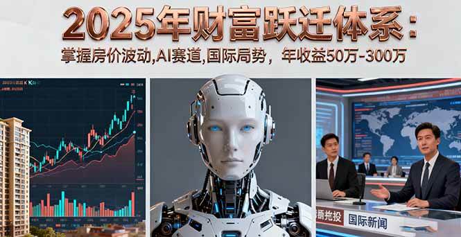 （16217期）2025年财富跃迁体系：掌握房价波动,AI赛道,国际局势，年收益50万-300万-好耶资源