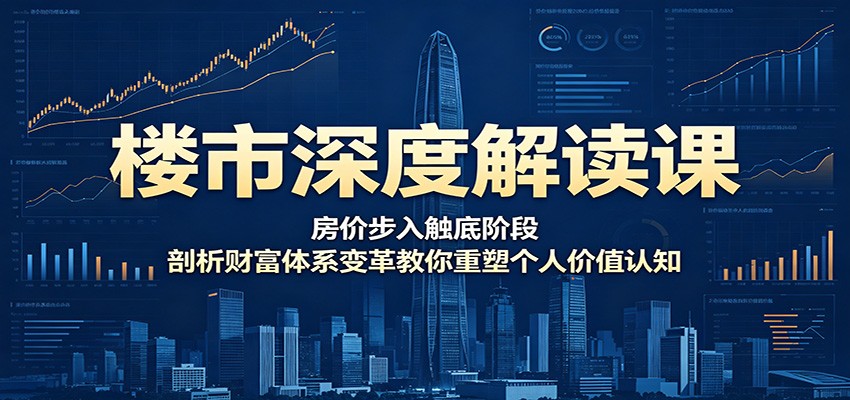 楼市深度解读课：房价步入触底阶段，剖析财富体系变革教你重塑个人价值认知-好耶资源
