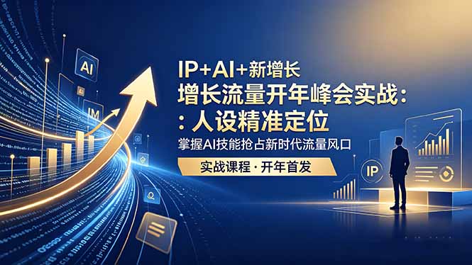 IP+AI+新增长 流量开年 峰会实战:人设精准定位 掌握AI技能抢占新时代流量风口-好耶资源