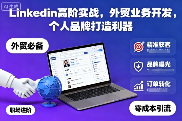 Linkedin高阶实战，外贸业务开发，个人品牌打造利器-好耶资源