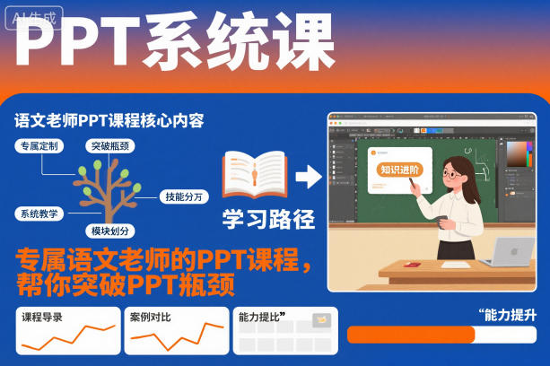 PPT系统课，专属语文老师的PPT课程，帮你突破PPT瓶颈-好耶资源