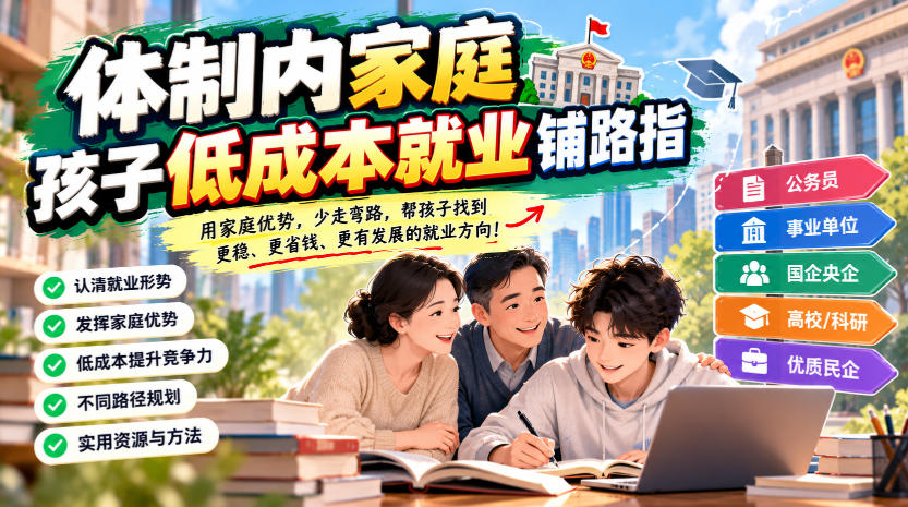 某公众号付费文章：体制内家庭，孩子低成本就业铺路指-好耶资源
