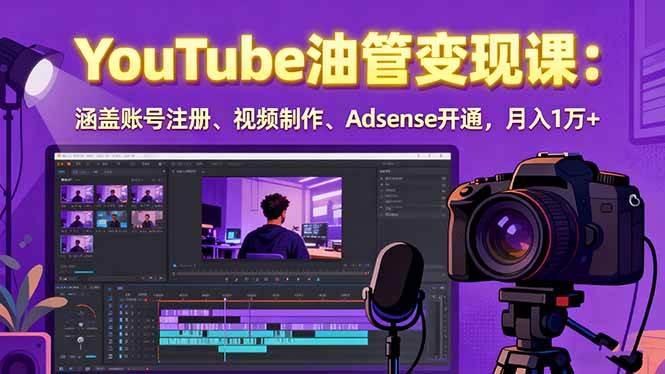 （15987期）2025YouTube油管变现课：涵盖账号注册、视频制作、Adsense开通，月入1万+-好耶资源