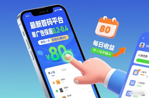 最新首码平台，单广告保底0.2-0.4，单机一天轻松撸80，早入场早賺米【揭秘】-好耶资源