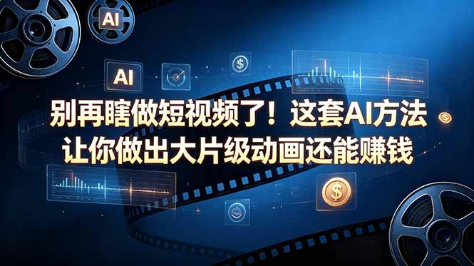 别再瞎做短视频了！这套 AI 方法让你做出大片级动画还能赚钱【原创双语字幕】-好耶资源