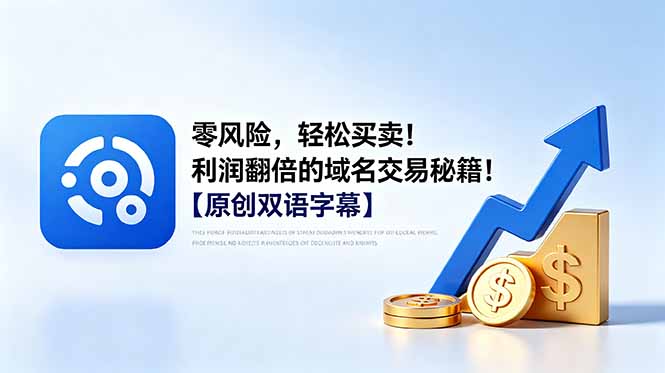 零风险,轻松买卖!利润翻倍的域名交易秘籍!【原创双语字幕】-好耶资源