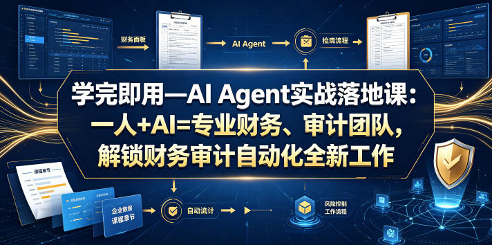 学完即用—AI Agent实战落地课:一人+AI=专业财务、审计团队,解锁财务审计自动化全新工作模式(更新0804)-好耶资源