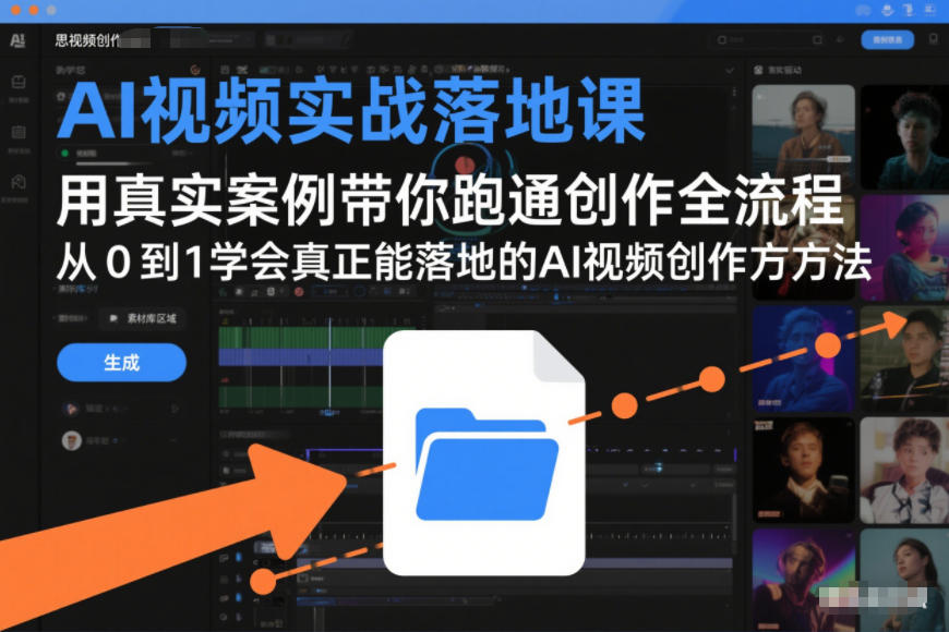 AI视频实战落地课，用真实案例带你跑通创作全流程，从0到1学会真正能落地的AI视频创作方法-好耶资源