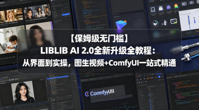 【保姆级无门槛】LIBLIB AI 2.0全新升级全教程：从界面到实操，图生视频+ComfyUI一站式精通-好耶资源