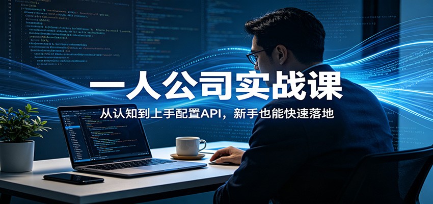 一人公司实战课:从认知到上手配置API,新手也能快速落地-好耶资源