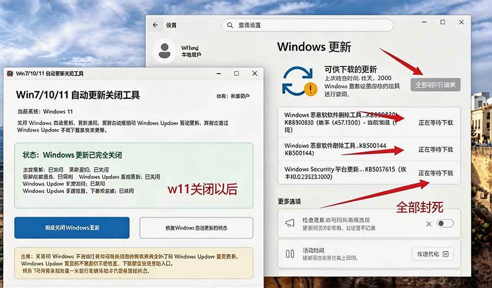 (20349期)Windows7/10/11系统禁止更新工具来了!仅400KB,一键禁止系统更新和恢复更新,小巧好用-好耶资源