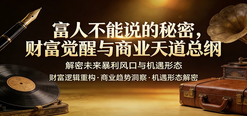 富人不能说的秘密，财富觉醒与商业天道总纲，解密未来暴利风口与机遇形态-好耶资源