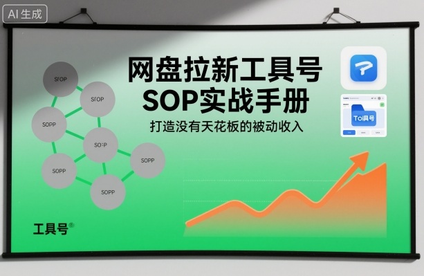 网盘拉新工具号SOP实战手册,打造没有天花板的被动收入-好耶资源
