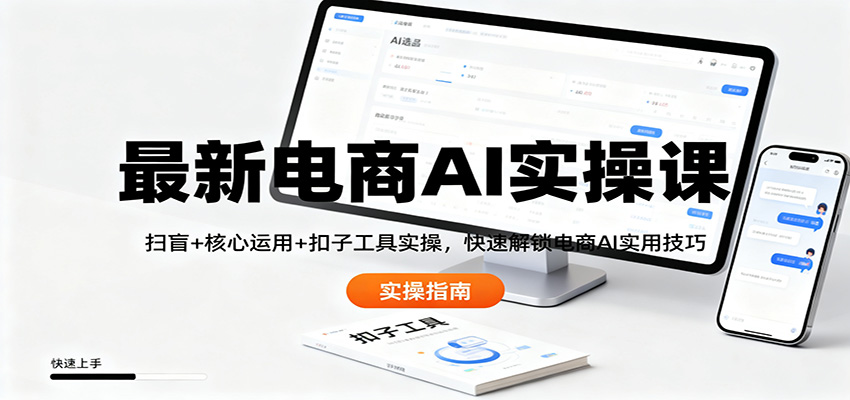 最新电商AI实操课：扫盲+核心运用+扣子工具实操，快速解锁电商AI实用技巧-好耶资源