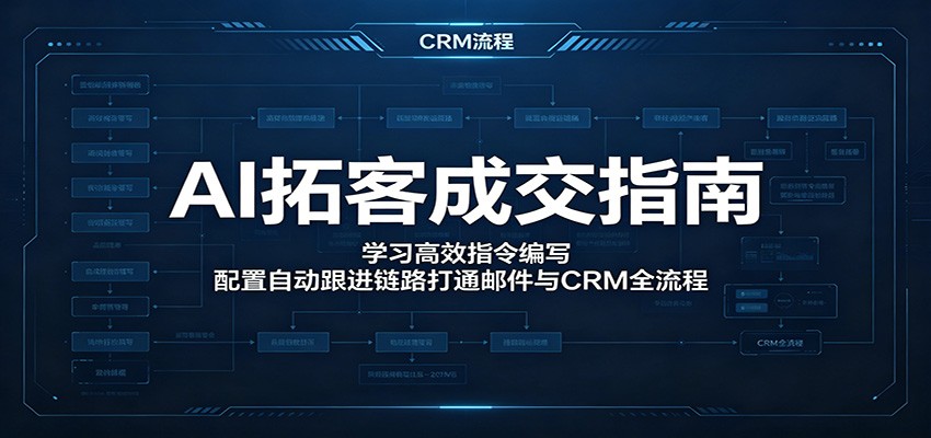AI拓客成交指南：学习高效指令编写，配置自动跟进链路打通邮件与CRM全流程-好耶资源