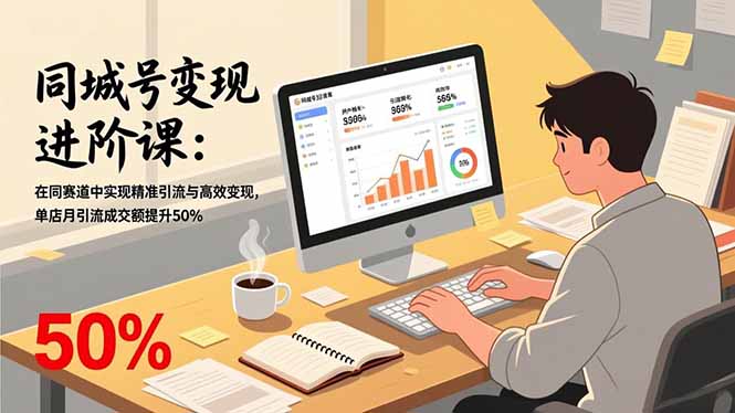 同城号变现进阶课:在同城赛道中实现精准引流与高效变现,单店月引流成交额提升50%-好耶资源