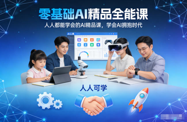 零基础AI精品全能课，人人都能学会的AI精品课，学会AI拥抱时代-好耶资源
