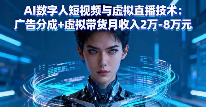 （16148期）AI数字人短视频与虚拟直播技术：广告分成+虚拟带货月收入2万-8万元-好耶资源