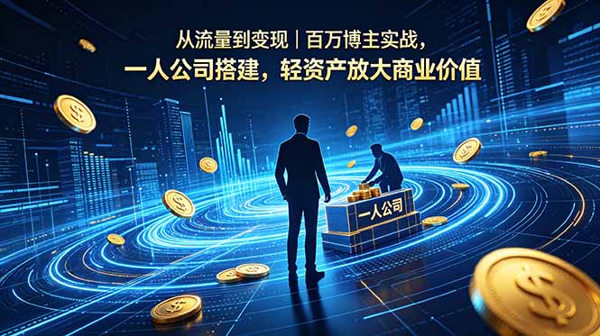 从流量到变现|百万博主实战,一人公司搭建,轻资产放大商业价值-好耶资源