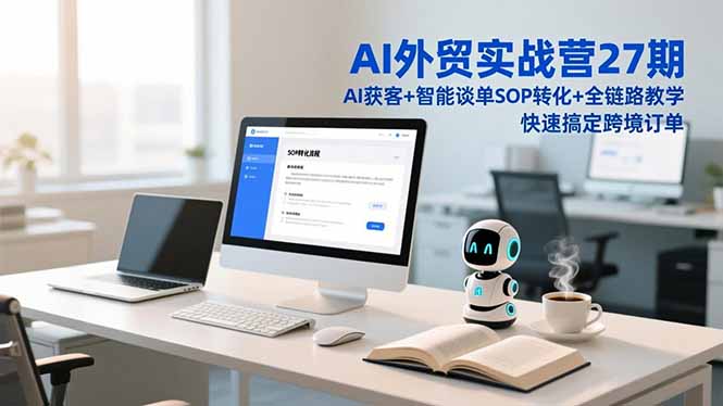 AI外贸实战营27期，AI获客+智能谈单+SOP转化+全链路教学，快速搞定跨境订单-好耶资源