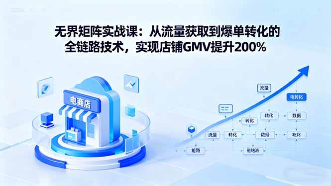 （16104期）无界矩阵实战课：从流量获取到爆单转化的全链路技术，实现店铺GMV提升200%-好耶资源